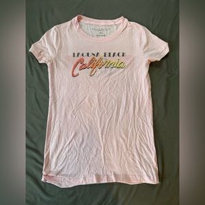 {Aeropostale} Laguna Beach CA Short Sleeve Pink Graphic Tee